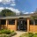 Lenox Park Office in Houston TX with Wood Columns and Patio and Lush Landscaping